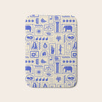 Vintage tropical summer patchwork art pattern Bath Mat Gallery Image 1
