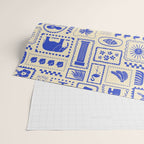 Vintage tropical summer patchwork art pattern Wrapping Paper Gallery Image 2