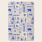Vintage tropical summer patchwork art pattern Cutting Board Gallery Image 1