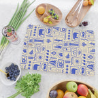 Vintage tropical summer patchwork art pattern Cutting Board Gallery Image 2