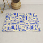Vintage tropical summer patchwork art pattern Rug Gallery Image 1