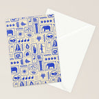 Vintage tropical summer patchwork art pattern Stationery Card Gallery Image 2