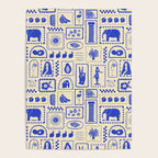 Vintage tropical summer patchwork art pattern Poster Gallery Image 4