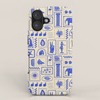 Vintage tropical summer patchwork art pattern iPhone Case Gallery Image 1