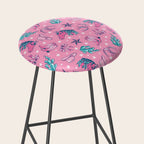 Cowgirl Christmas - pink and teal Stool Gallery Image 2