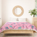Cowgirl Christmas - pink and teal Duvet Cover Gallery Image 3