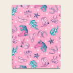 Cowgirl Christmas - pink and teal Notebook Gallery Image 4