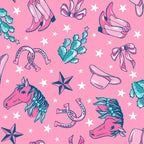Cowgirl Christmas - pink and teal Coffee Mug Gallery Image 2