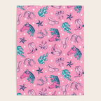 Cowgirl Christmas - pink and teal Poster Gallery Image 4