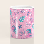 Cowgirl Christmas - pink and teal Coffee Mug Gallery Image 4