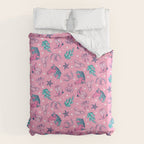 Cowgirl Christmas - pink and teal Duvet Cover Gallery Image 6