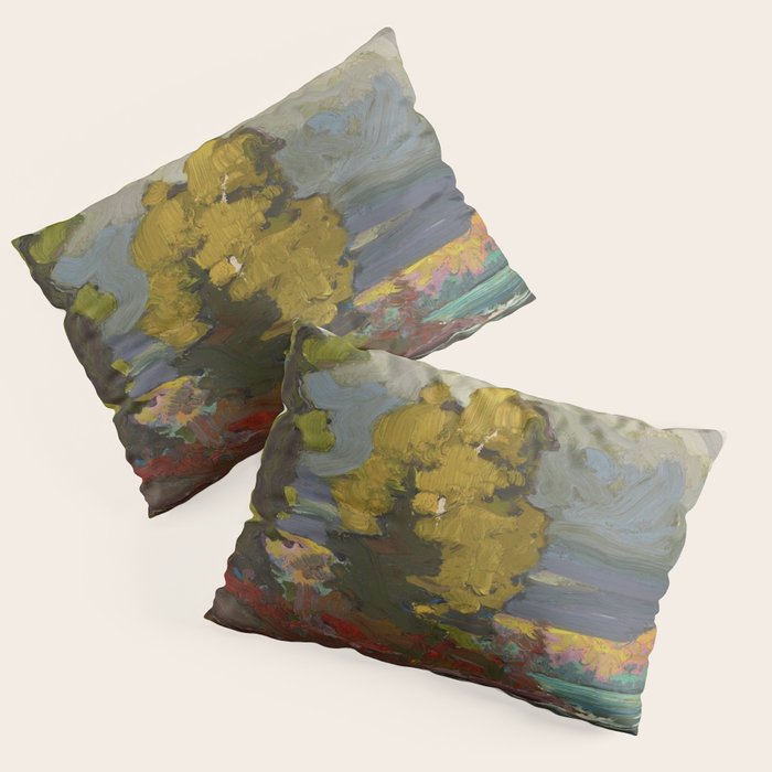 Tom Thomson Poplars by a Lake 1916 Canadian Landscape Artist Pillow Sham Gallery Image 1