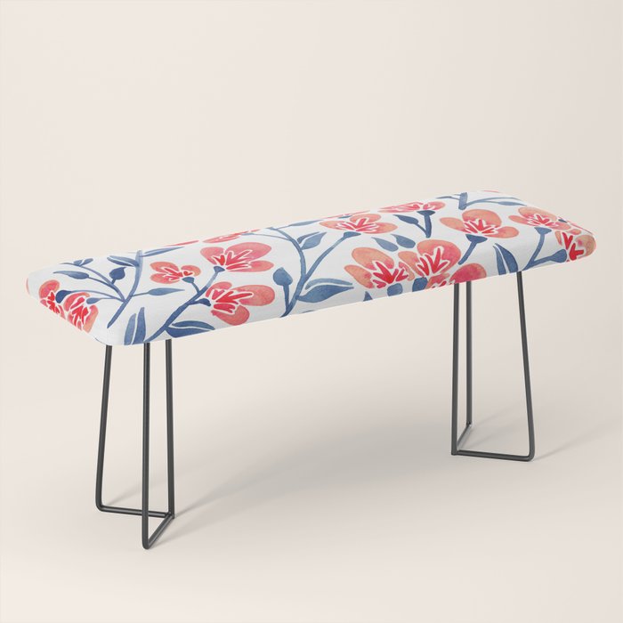 Cherry Blossoms - Melon & Navy Palette Bench Gallery Image 1