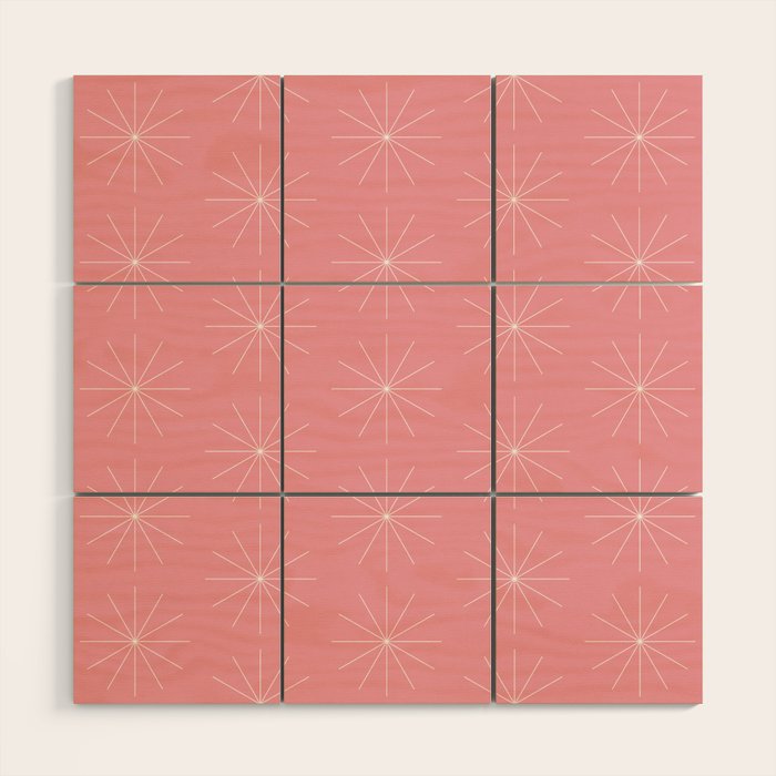 Minimalist Starburst Pattern V Wood Wall Art Gallery Image 1