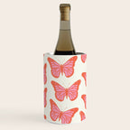 Pink and Orange Butterflies Pattern  Wine Chiller Gallery Image 1