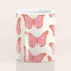 Pink and Orange Butterflies Pattern  Coffee Mug Gallery Image 4
