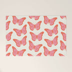 Pink and Orange Butterflies Pattern  Welcome Mat Gallery Image 1