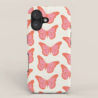 Pink and Orange Butterflies Pattern  iPhone Case Gallery Image 1