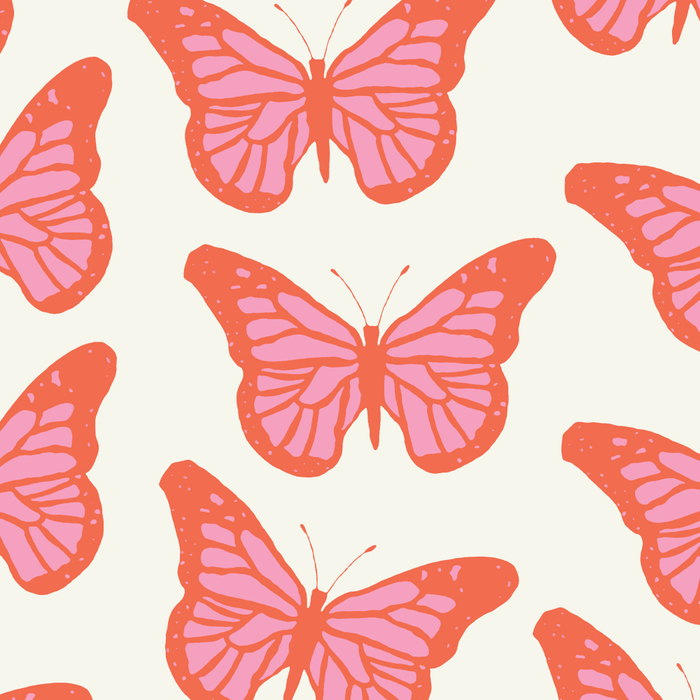 Pink and Orange Butterflies Pattern  Coffee Mug Gallery Image 2