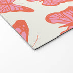 Pink and Orange Butterflies Pattern  Welcome Mat Gallery Image 2