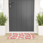 Pink and Orange Butterflies Pattern  Welcome Mat Gallery Image 3