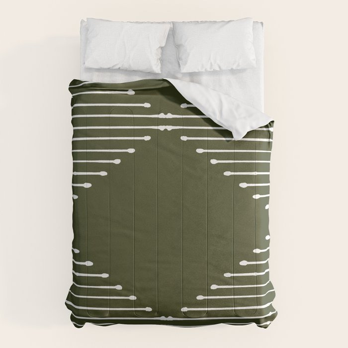Geo (Olive Green) Comforter Gallery Image 6