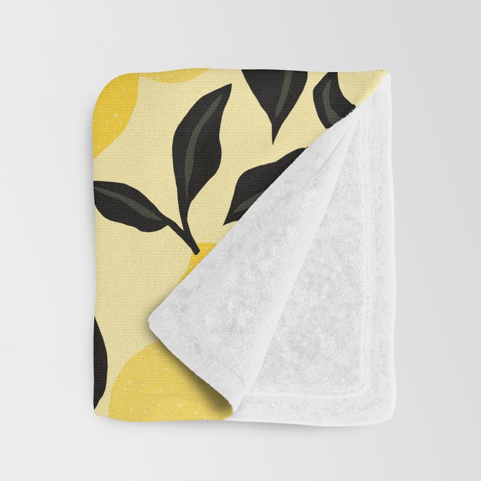 Seamless Citrus Pattern / Lemons Throw Blanket Gallery Image 3