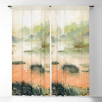 Egret On The Marsh Window Curtain Gallery Image 5