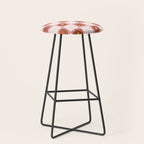 Fall Flower Print in Pink Stool Gallery Image 1