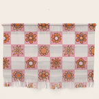 Fall Flower Print in Pink Wall Hanging Gallery Image 1