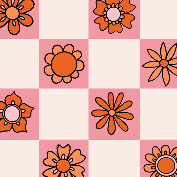 Fall Flower Print in Pink Coffee Mug Gallery Image 2