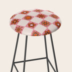 Fall Flower Print in Pink Stool Gallery Image 2