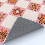 Fall Flower Print in Pink Rug Gallery Image 4