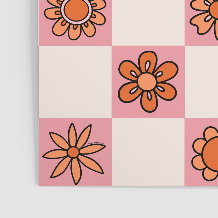 Fall Flower Print in Pink Poster Gallery Image 3