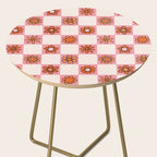 Fall Flower Print in Pink Side Table Gallery Image 2