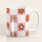 Fall Flower Print in Pink Coffee Mug Gallery Image 1