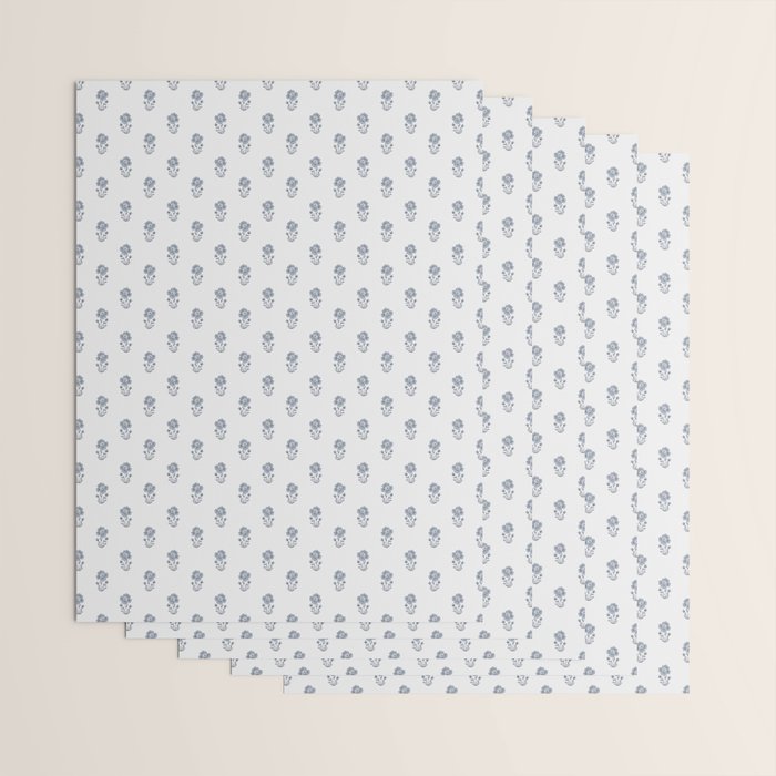 Hydrangea Block Print Wrapping Paper Gallery Image 3