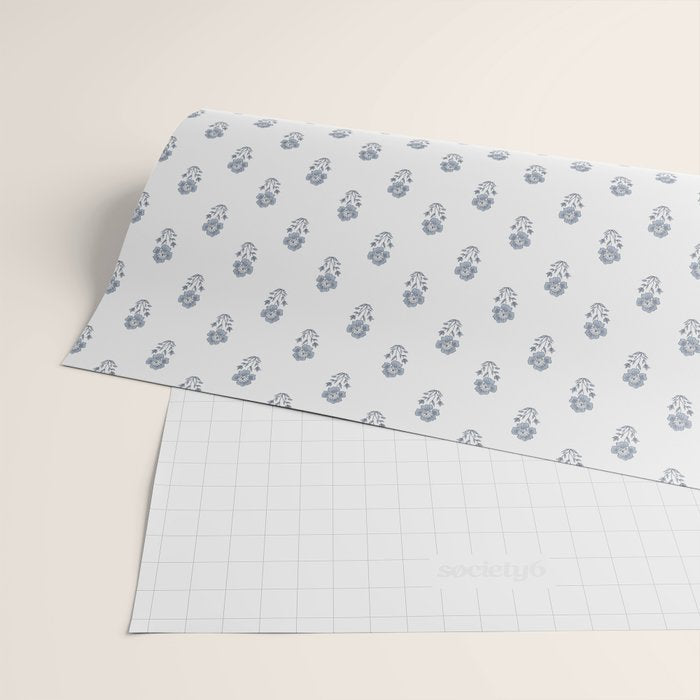 Hydrangea Block Print Wrapping Paper Gallery Image 2