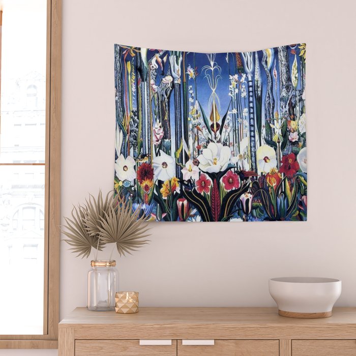 Flowers, Italy by Joseph Stella Wall Tapestry Gallery Image 2