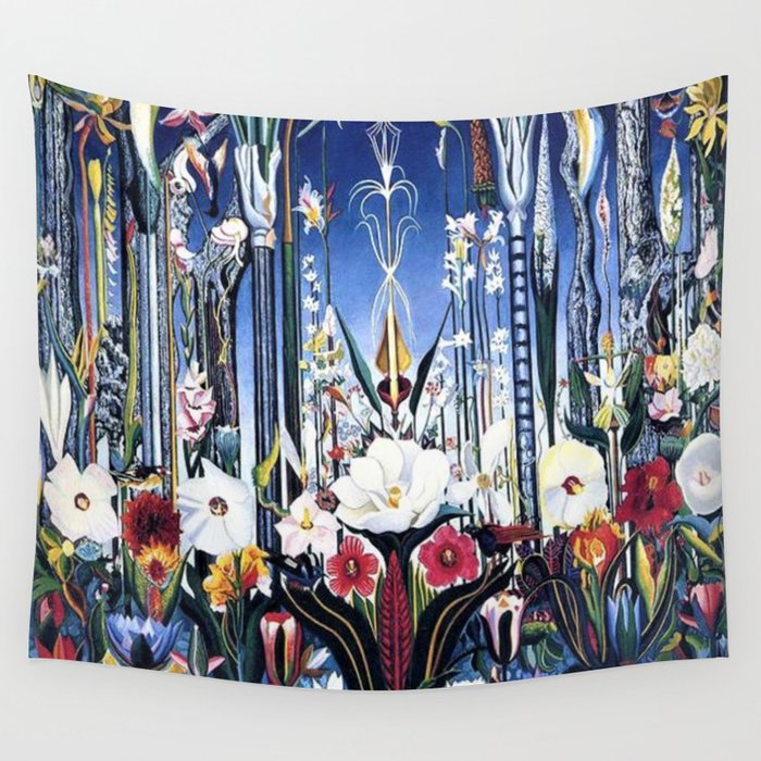 Flowers, Italy by Joseph Stella Wall Tapestry Gallery Image 4