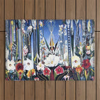 Flowers, Italy by Joseph Stella Outdoor Rug Gallery Image 1