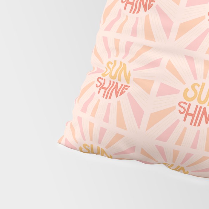 Sunshine Hand Lettering Pillow Sham Gallery Image 4