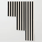 Black And Cream White Vertical Stripes Wallpaper Gallery Image 3