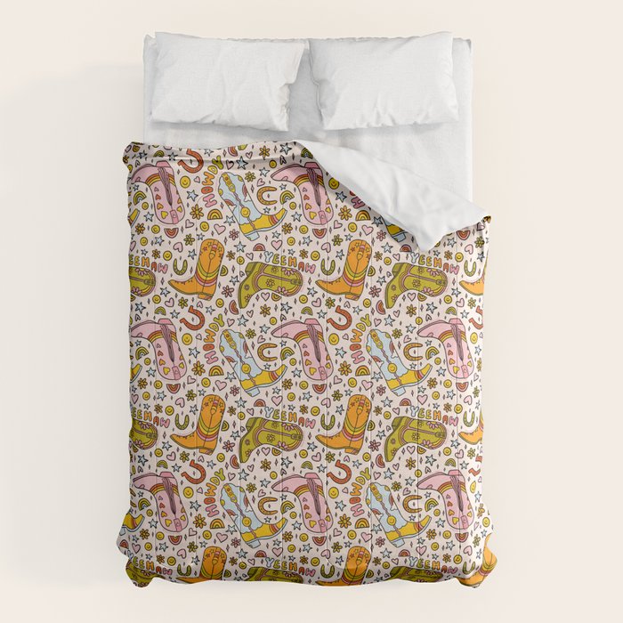 Rainbow Cowboy Boots Print Comforter Gallery Image 6