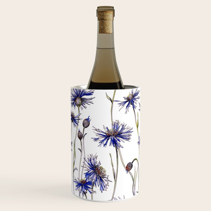 Blue Cornflowers, Illustration Wine Chiller Gallery Image 3