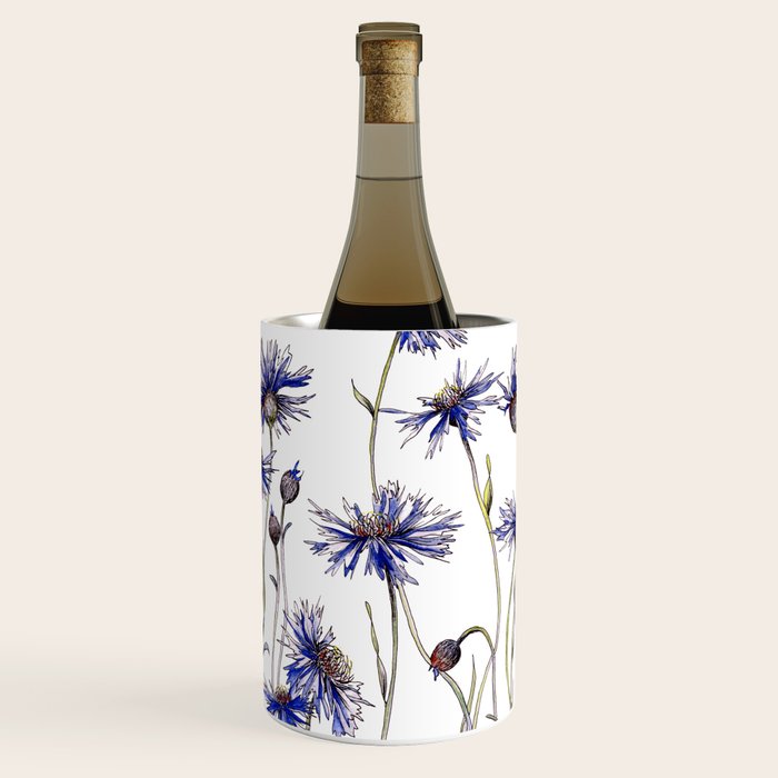 Blue Cornflowers, Illustration Wine Chiller Gallery Image 2