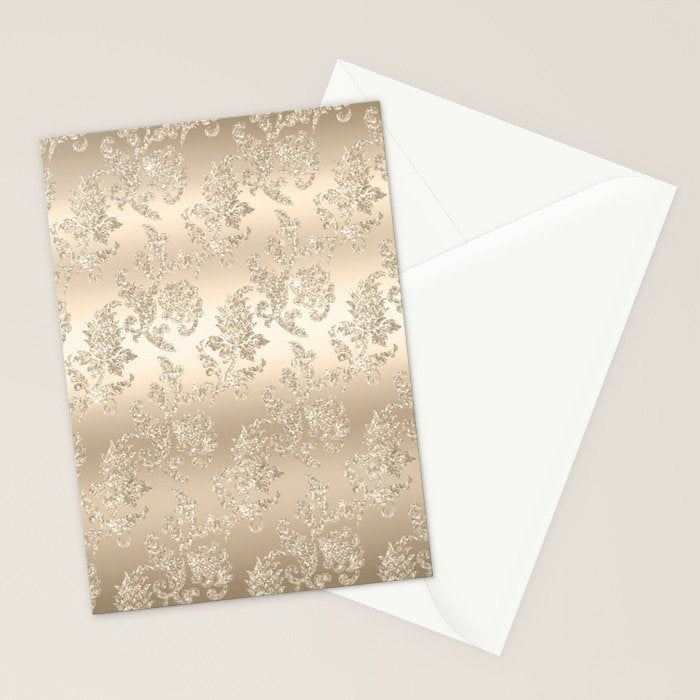 Beautiful Sprakling Champagne Pattern Stationery Card Gallery Image 2
