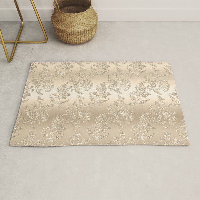 Beautiful Sprakling Champagne Pattern Rug Gallery Image 1