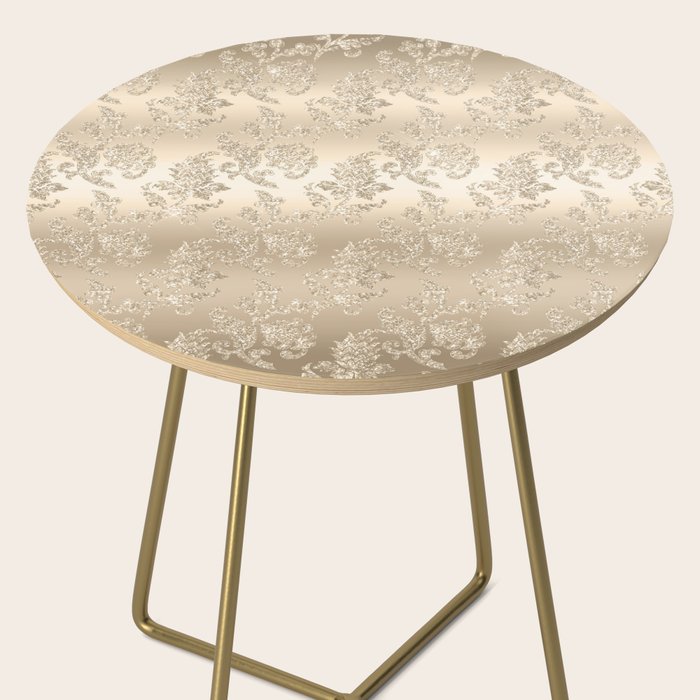 Beautiful Sprakling Champagne Pattern Side Table Gallery Image 2