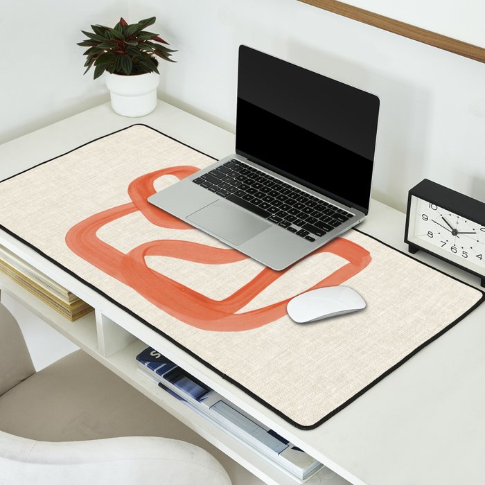 Orange Goes Around Desk Mat Gallery Image 2